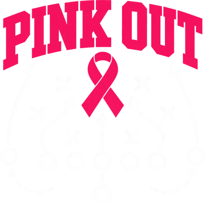 Pink Out Playbook pink football DTF transfer design
